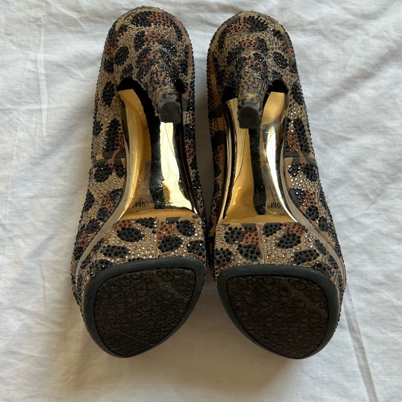 gianni bini platform leopard print heels size 9 - Picture 6 of 10
